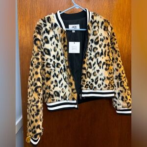 Leopard bomber jacket